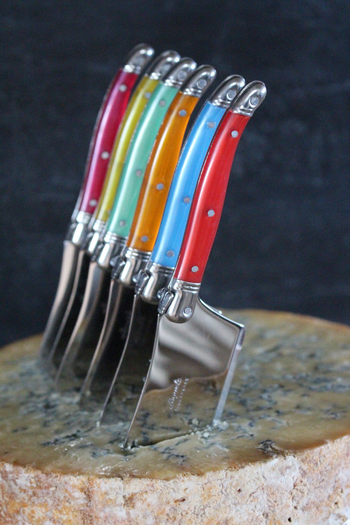 Laguiole Rainbow Mini Fork Tipped Cheese Knives (Set of 12) — Kiss That Frog