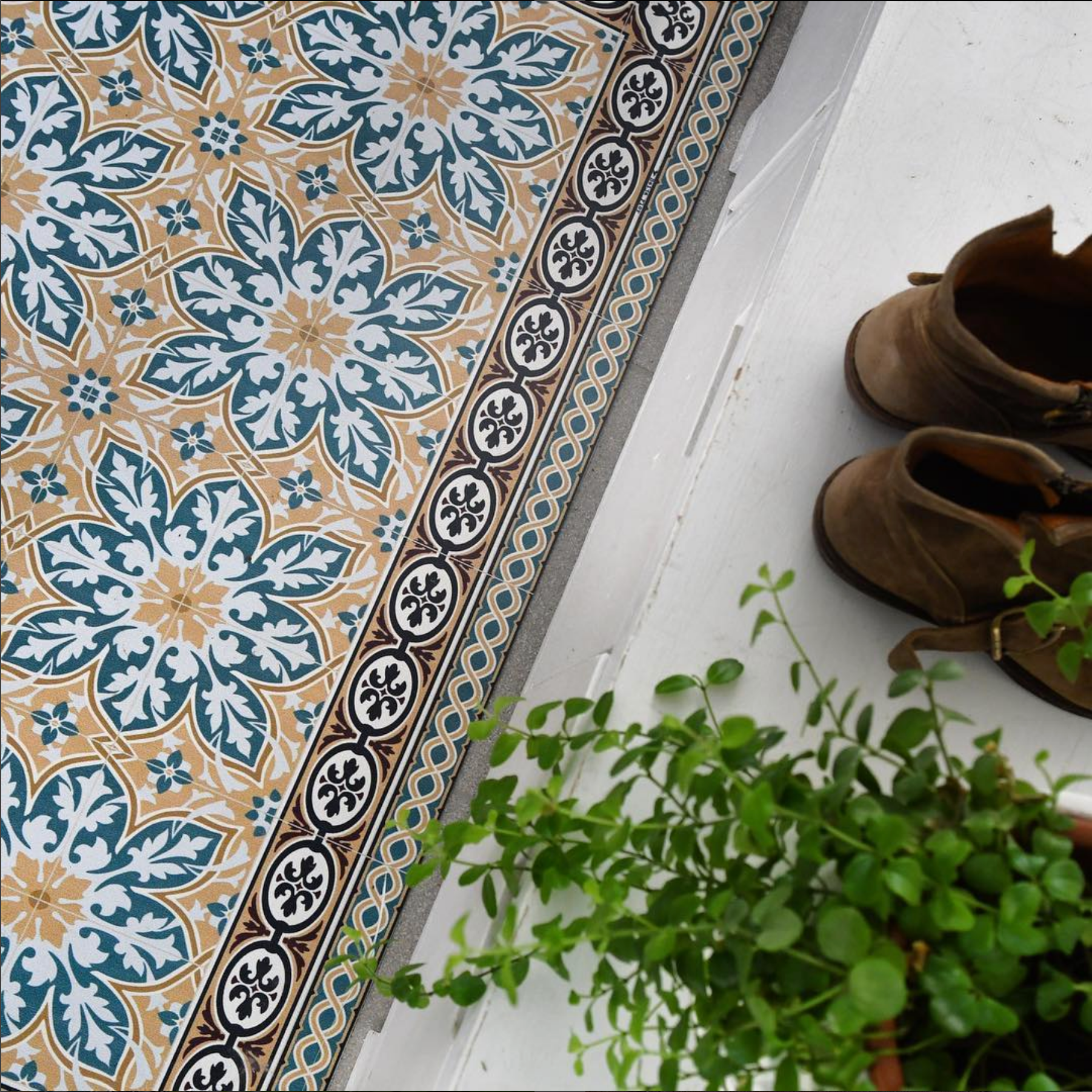 Beija Flor Blue & India Floor Mat (Buy 2 1 — Kiss Frog