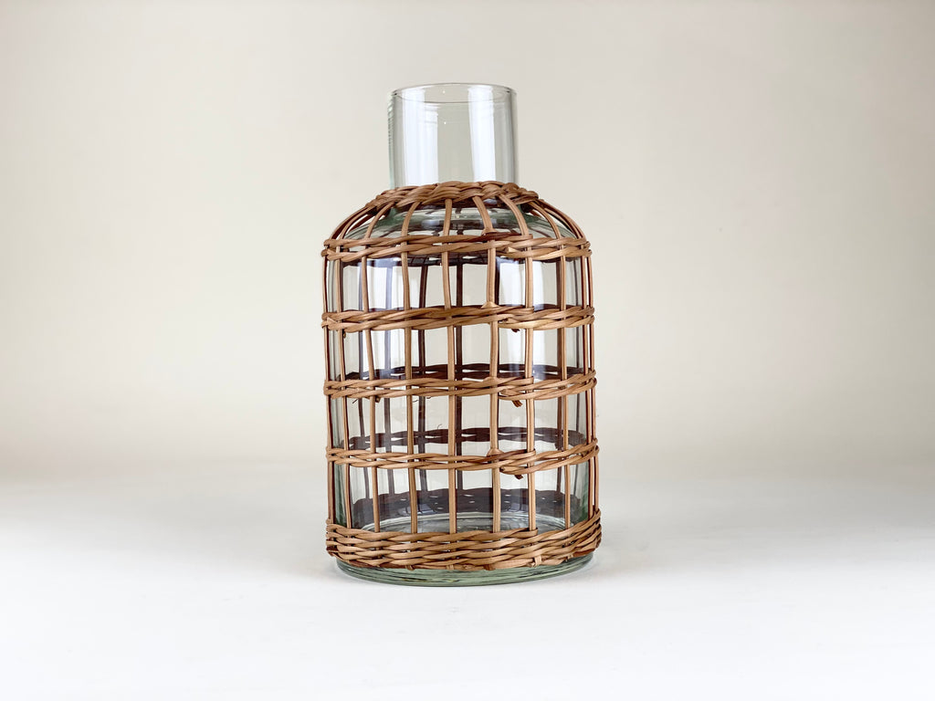 Rattan Cage Vase Carafe Small — Kiss That Frog